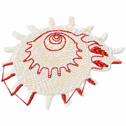 Seashell Embroidery Design 12